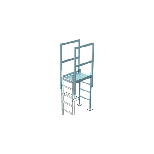 ZARGES Kilépő korlát áthidalóval 800X600MM ELOX ALU