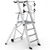KEY-PRO Összecsukható platform létra 3+1 fokos ( Munkamagasság: 3m) 