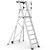 KEY-PRO Összecsukható platform létra 6+1 fokos ( Munkamagasság: 3,7m) 