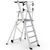 KEY-PRO Összecsukható platform létra 4+1 fokos ( Munkamagasság: 3,2m) 