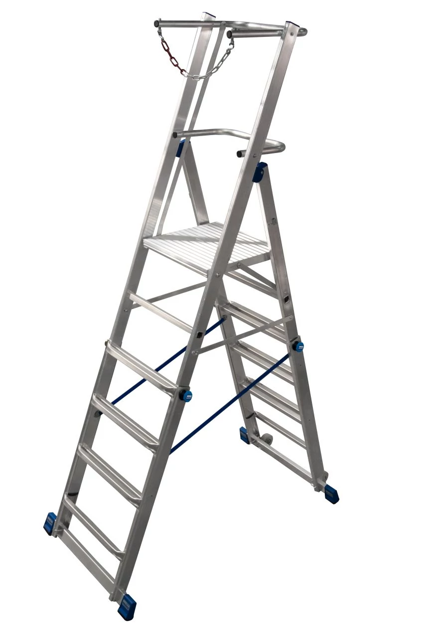 Krause Teleszkópos létra dobogóval  Munkamagasság: 4,10m