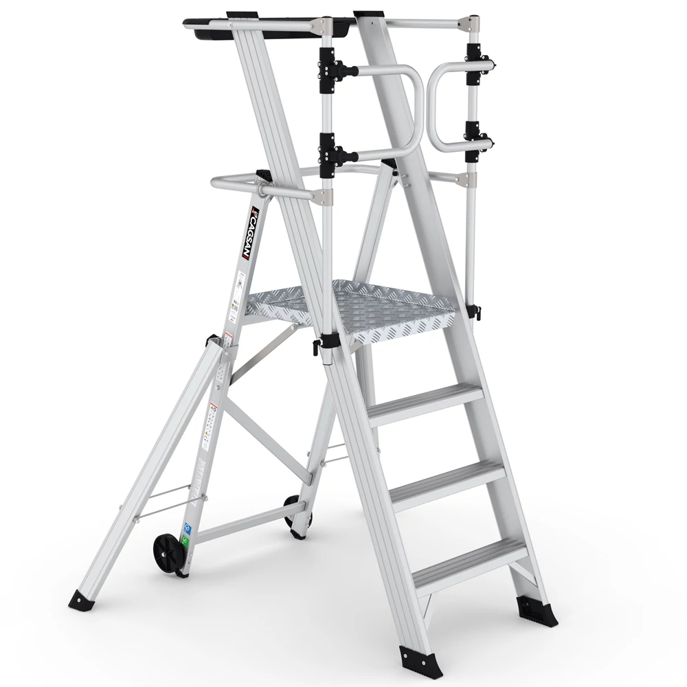 KEY-PRO Összecsukható platform létra 3+1 fokos ( Munkamagasság: 3m) 