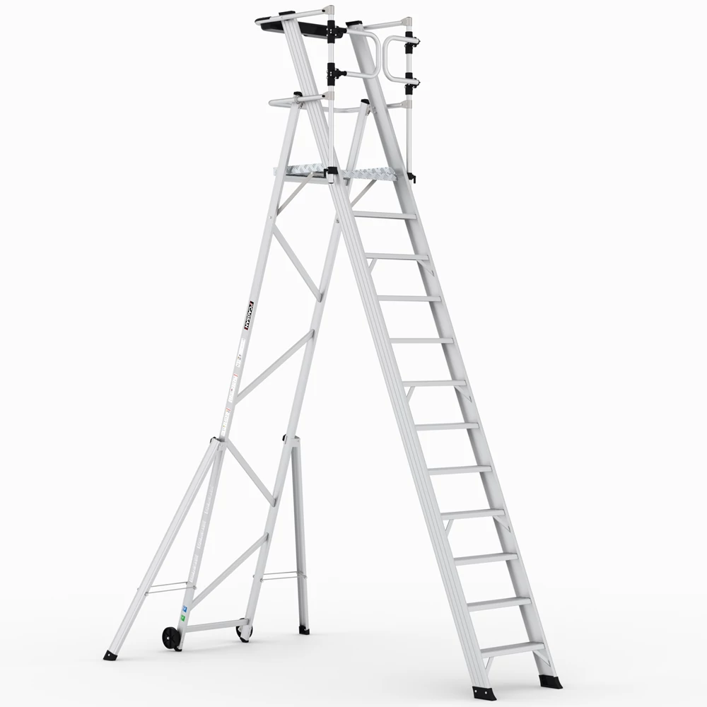 KEY-PRO Összecsukható platform létra 11+1 fokos ( Munkamagasság: 5m) 