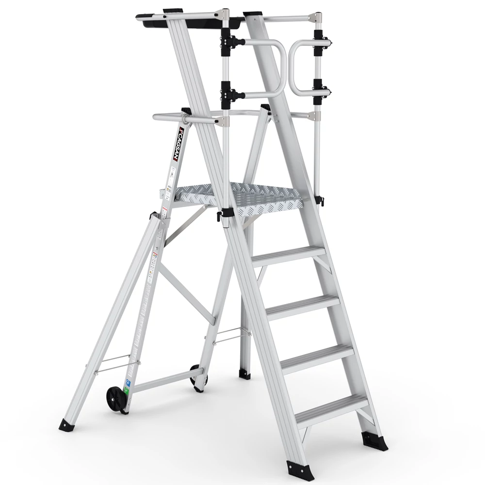 KEY-PRO Összecsukható platform létra 4+1 fokos ( Munkamagasság: 3,2m) 