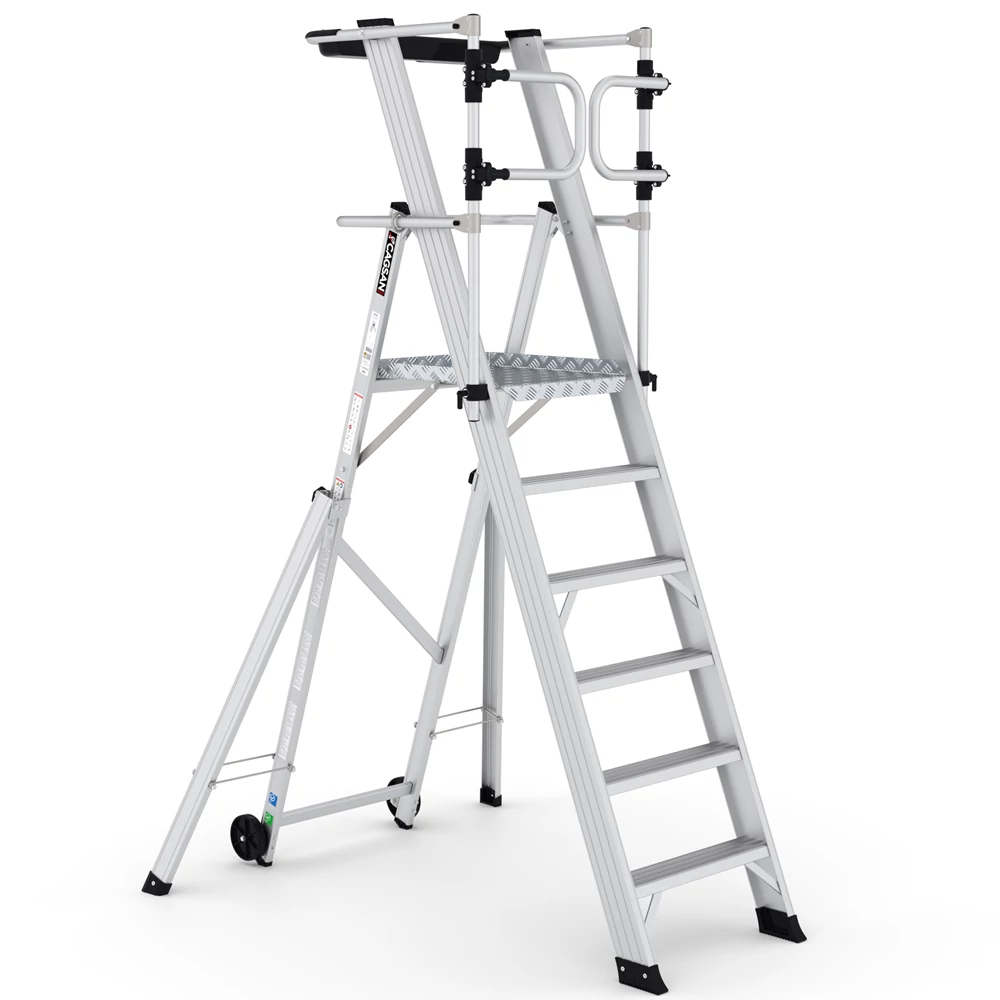 KEY-PRO Összecsukható platform létra 5+1 fokos ( Munkamagasság: 3,5m) 