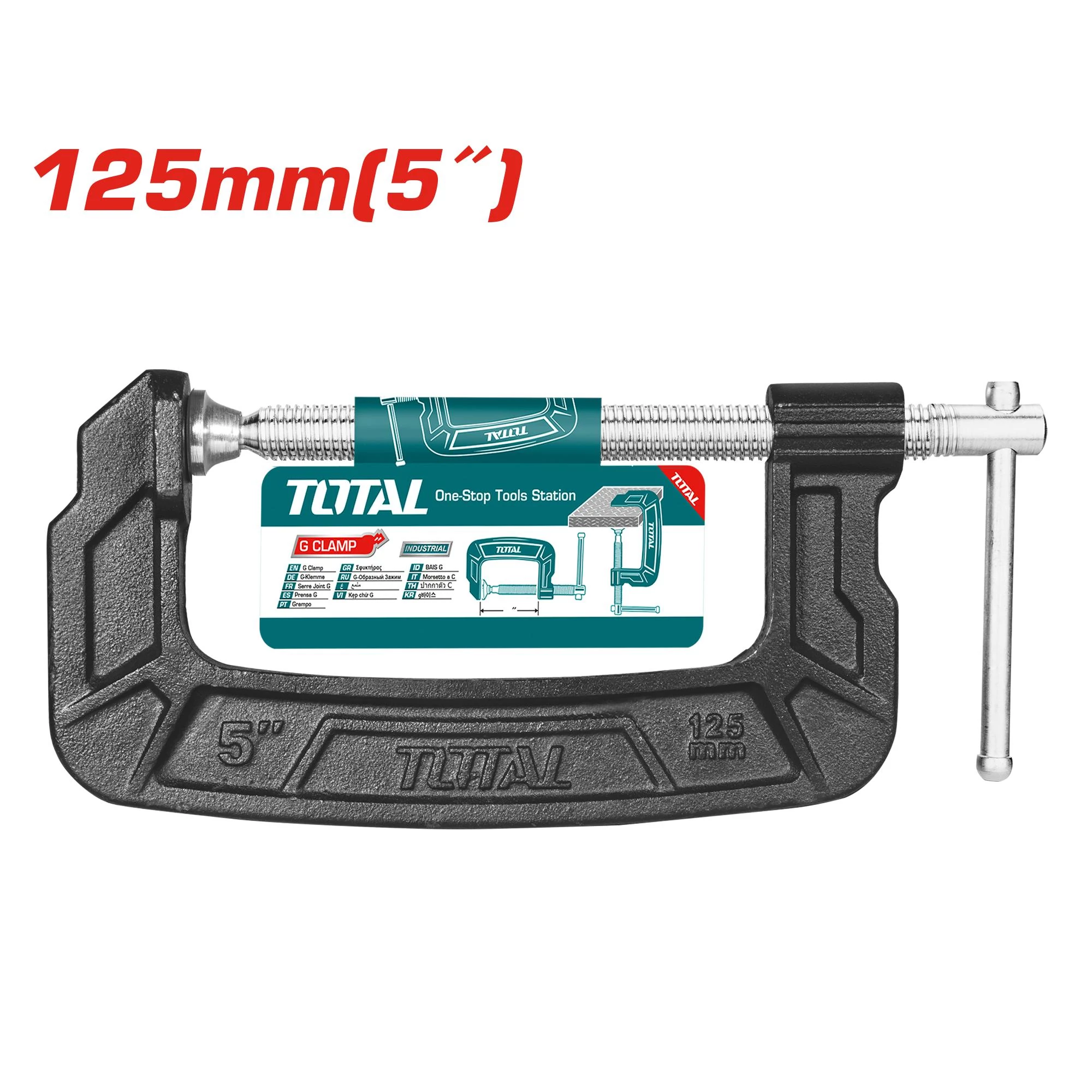 TOTAL Tools G szorító 125mm / INDUSTRIAL